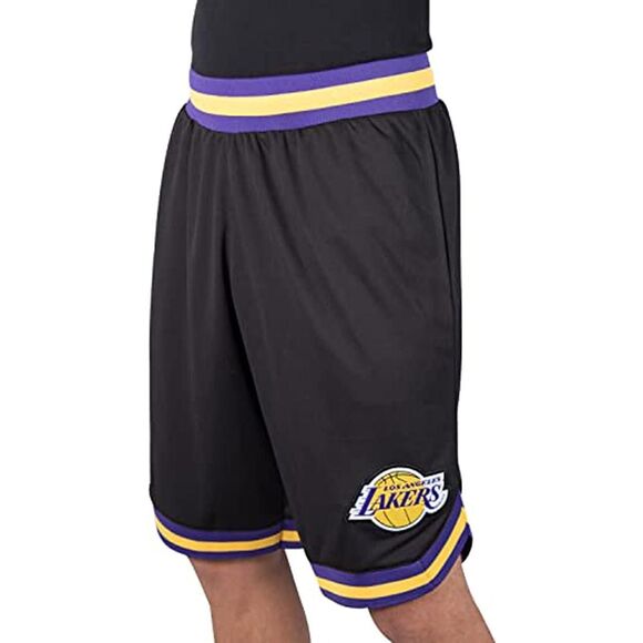 NBA Official Mens 2XL LA Lakers Active Knit Basketball Shorts Los Angeles Lakers - Picture 1 of 5